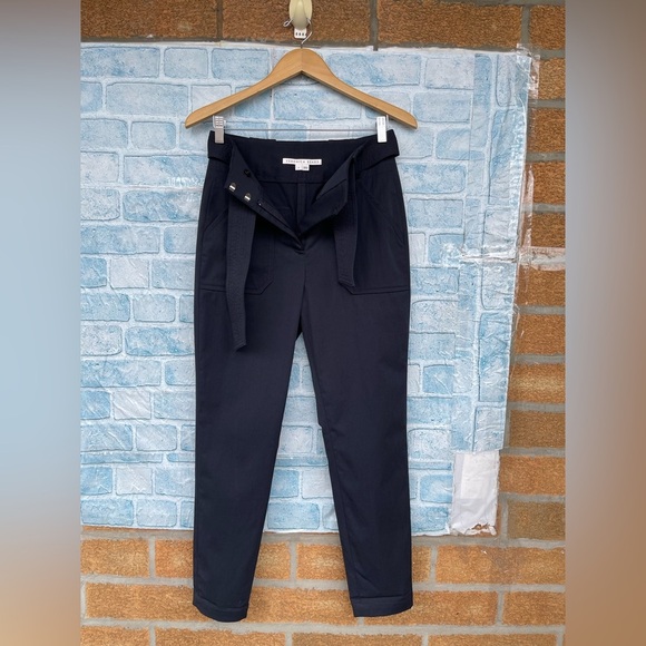 Veronica Beard Mahary Belted High-Waisted Pants size 2 - Picture 8 of 16